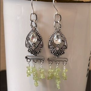 Chandelier Earrings with Peridot